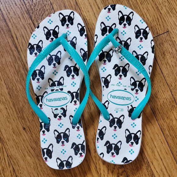dog print sandals